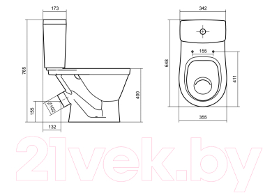Унитаз напольный Santek Уно 1WH501613