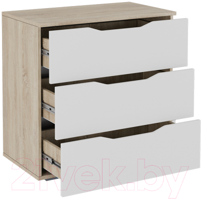 Комод ТриЯ Тип 3 (дуб сонома/белый ясень)