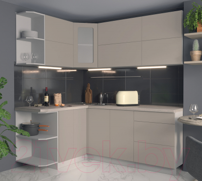 Готовая кухня Интерлиния Мила Матте 1.5x2.0 А левая