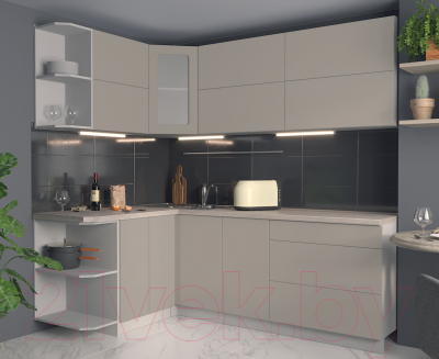 Готовая кухня Интерлиния Мила Матте 1.5x2.2 А левая