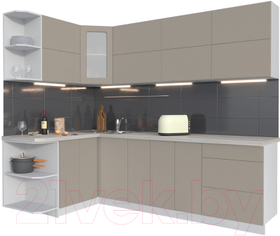 Готовая кухня Интерлиния Мила Матте 1.5x2.5 А левая - фото