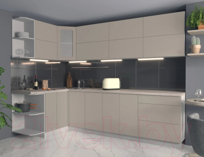 Готовая кухня Интерлиния Мила Матте 1.5x2.8 А левая