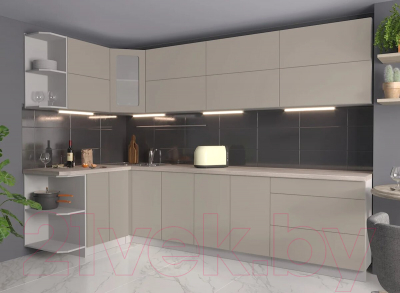 Готовая кухня Интерлиния Мила Матте 1.5x3.0 А левая