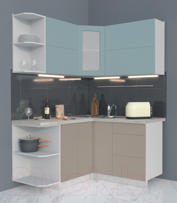 Готовая кухня Интерлиния Мила Матте 1.5x1.4 А левая