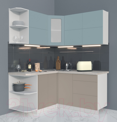 Готовая кухня Интерлиния Мила Матте 1.5x1.6 А левая
