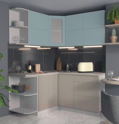 Готовая кухня Интерлиния Мила Матте 1.5x1.6 А левая