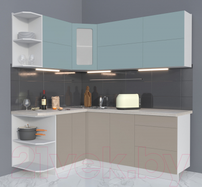 Готовая кухня Интерлиния Мила Матте 1.5x2.0 А левая