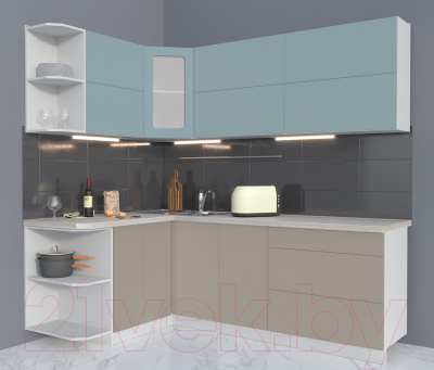 Готовая кухня Интерлиния Мила Матте 1.5x2.2 А левая
