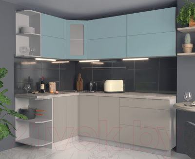 Готовая кухня Интерлиния Мила Матте 1.5x2.2 А левая