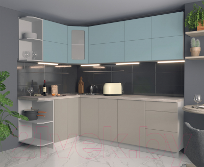 Готовая кухня Интерлиния Мила Матте 1.5x2.4 А левая