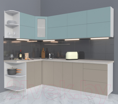 Готовая кухня Интерлиния Мила Матте 1.5x2.5 А левая