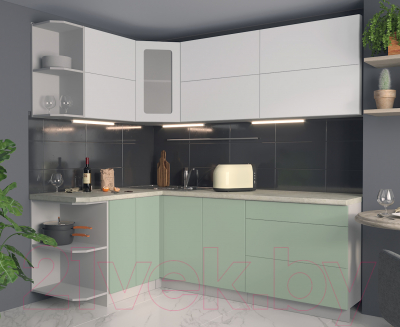 Готовая кухня Интерлиния Мила Матте 1.5x2.2 А левая