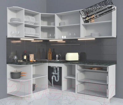 Готовая кухня Интерлиния Мила Матте 1.5x2.2 А левая