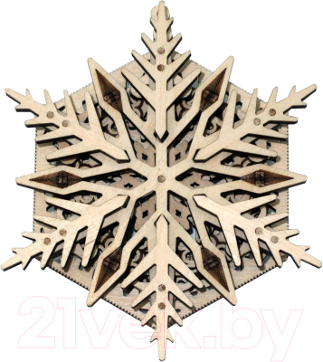 Конструктор Wood Trick Вудик Снежинка / 1234-W16 - фото