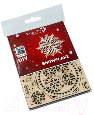 Конструктор Wood Trick Вудик Снежинка / 1234-W16
