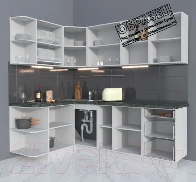 Готовая кухня Интерлиния Мила Матте 1.5x2.3 А левая