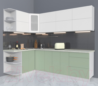 Готовая кухня Интерлиния Мила Матте 1.5x2.5 А левая