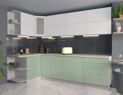 Готовая кухня Интерлиния Мила Матте 1.5x2.8 А левая