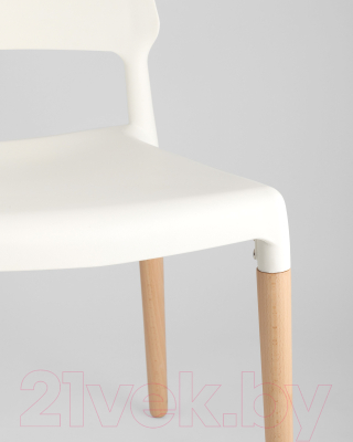 Стул Stool Group Bistro / 8086 (белый/деревянные ножки)
