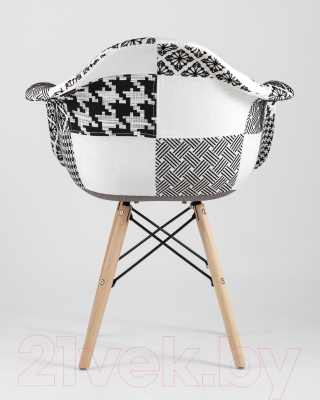 Стул Stool Group Eames / Y809 (пэчворк черный/белый)
