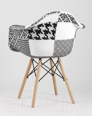 Стул Stool Group Eames / Y809 (пэчворк черный/белый)