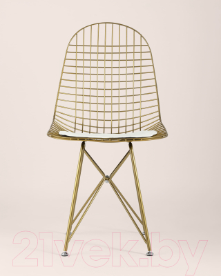 Стул Stool Group Eiffel (золотой с белой подушкой)