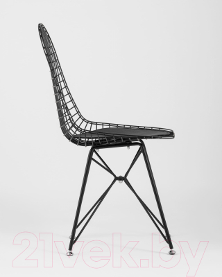 Стул Stool Group Eiffel / AFR-18B-P1 BL/BL (черный с черной подушкой)