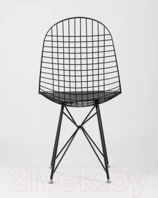 Стул Stool Group Eiffel / AFR-18B-P1 BL/BL (черный с черной подушкой)