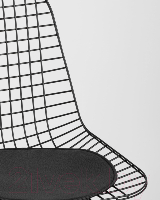 Стул Stool Group Eiffel / AFR-18B-P1 BL/BL (черный с черной подушкой)