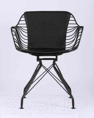 Стул Stool Group Thomas / TMS-18A-P18 BL/BL (черный с черной подушкой)