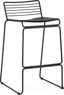 Стул барный Stool Group Danny (черный с черной подушкой) - фото