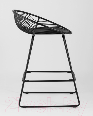 Стул барный Stool Group UFO / UFO-24A-P11 BL/BL (черный с черной подушкой)