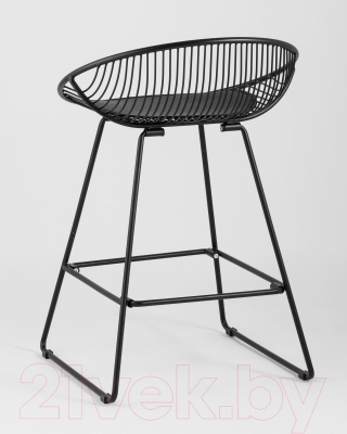 Стул барный Stool Group UFO / UFO-24A-P11 BL/BL (черный с черной подушкой)