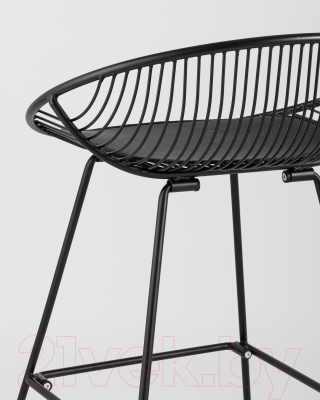 Стул барный Stool Group UFO / UFO-24A-P11 BL/BL (черный с черной подушкой)