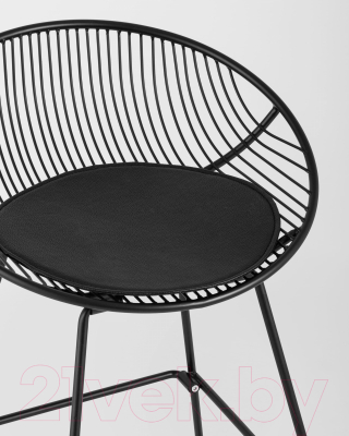 Стул барный Stool Group UFO / UFO-24A-P11 BL/BL (черный с черной подушкой)
