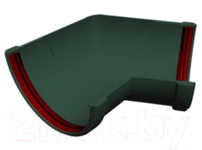 Угол желоба Grand Line ПВХ 135 градусов универсальный RAL 6005 - фото