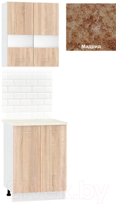 Комплект кухонных модулей Кортекс-мебель Корнелия Экстра 60р2д - фото