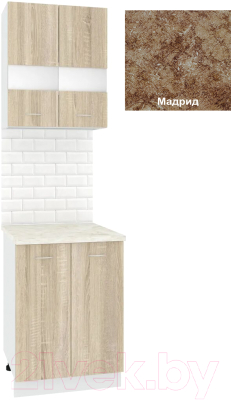 Комплект кухонных модулей Кортекс-мебель Корнелия Экстра 60рс2д - фото