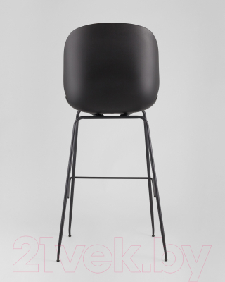 Стул барный Stool Group Турин со спинкой / 9329C (экокожа коричневый/черные ножки)