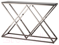 Консольный столик Stool Group Инсигния 115x30 / ECST-026-BG-SK (стекло Smoke/сталь темный хром) - фото