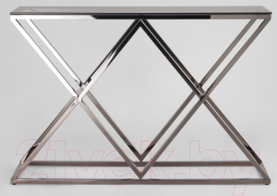 Консольный столик Stool Group Инсигния 115x30 / ECST-026-BG-SK (стекло Smoke/сталь темный хром)