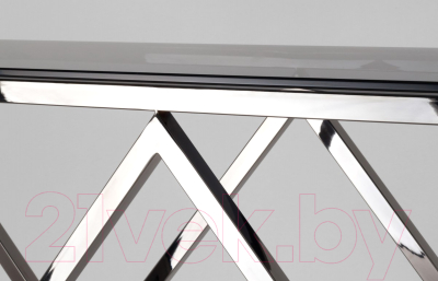 Консольный столик Stool Group Инсигния 115x30 / ECST-026-BG-SK (стекло Smoke/сталь темный хром)