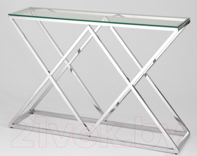 Консольный столик Stool Group Инсигния 115x30 / ECST-026 (прозрачное стекло/сталь серебристый)