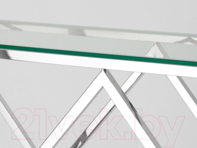Консольный столик Stool Group Инсигния 115x30 / ECST-026 (прозрачное стекло/сталь серебристый)