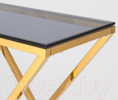 Консольный столик Stool Group Инсигния 115x30 / ECST-026-TG-SK (стекло Smoke/сталь золото)