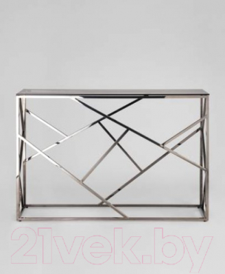 Консольный столик Stool Group Арт Деко 115x30 / ECST-015-BG-SK (стекло Smoke/сталь темный хром)