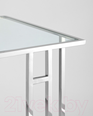 Приставной столик Stool Group Бостон 50x32 / EET-061-C (прозрачное стекло/сталь серебристый)