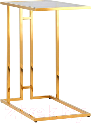 Приставной столик Stool Group Бостон 50x32 / EET-061-TG-SK (стекло Smoke/сталь золото) - фото