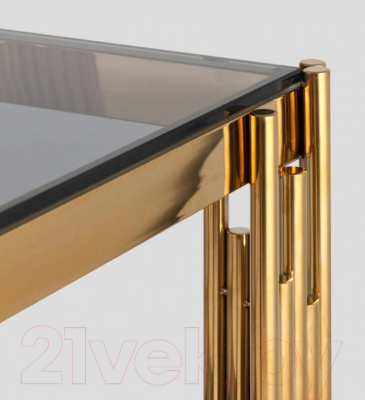 Журнальный столик Stool Group Гэтсби 55x55 / EET-027-TG-1 (стекло Smoke/сталь золото)