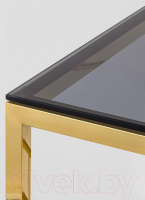 Журнальный столик Stool Group Бруклин 55x55 (стекло smoke/сталь золото)